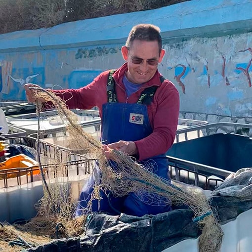 Local fisherman in Marseille for the Calanque Bleue restaurant